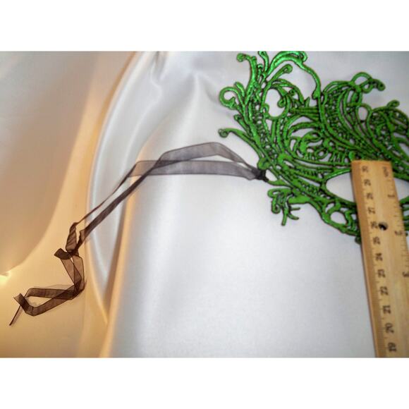 Green lace mask lace mask prom party masquerade halloween costume mask - Picture 7 of 7
